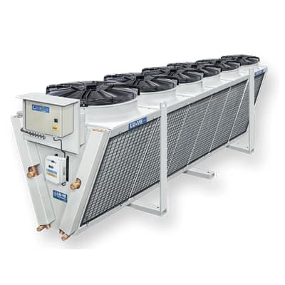 Air cooled condensers XDHV with single fan-row V-coil