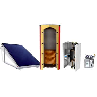 Thermal Solar power kit for DHW production and heating – COMBI SUN
