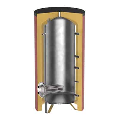 Stainless steel water heater with removable tube heat exchanger