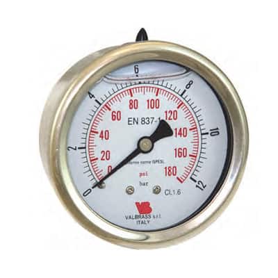 Manometer with silicon oil back attack