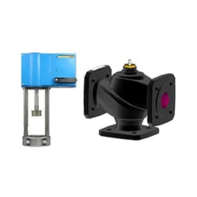 Robinet de reglaj motorizat cu 3 cai FlowControl VQE/BQE, DN50–DN150
