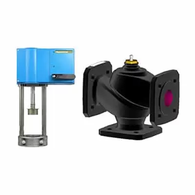 Robinat de reglaj debit cu 3 cai motorizat VQE/BQE Robinat de reglaj debit cu 3 cai motorizat VQE/BQE